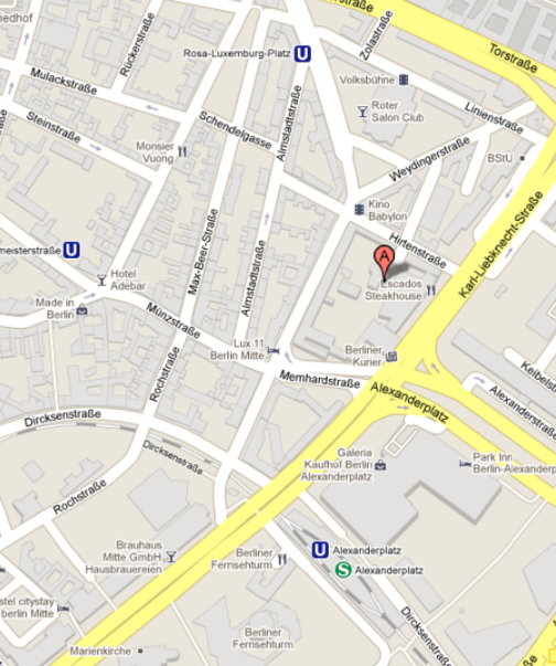 Central location of the apartment in Berlin Mitte – about 400 m from Alexanderplatz